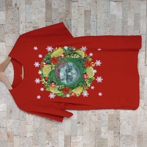 WELL WORN Ugly Cat Christmas T-Shirt